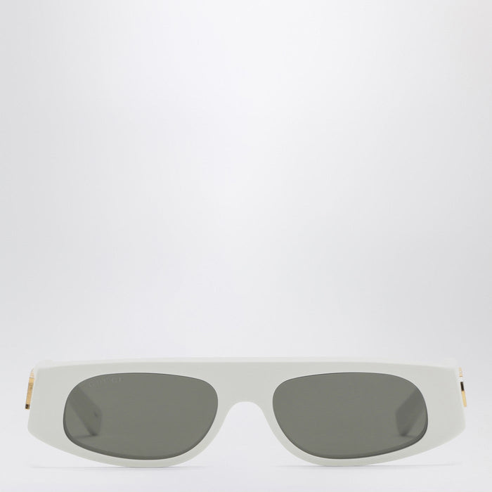 Gucci White Acetate Geometric Sunglasses Women
