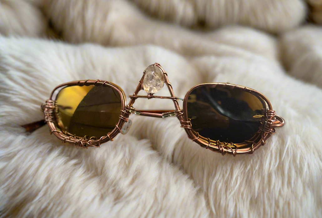 Iamevibez Custom Wire Wrapped Citrine Sunglasses
