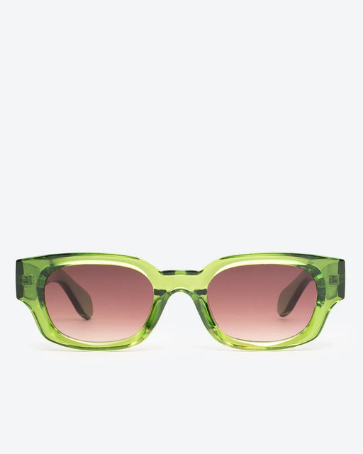GLEAMLEY CHASE - Purple Gradient Lenses, Transparent Green Frame - Product image
