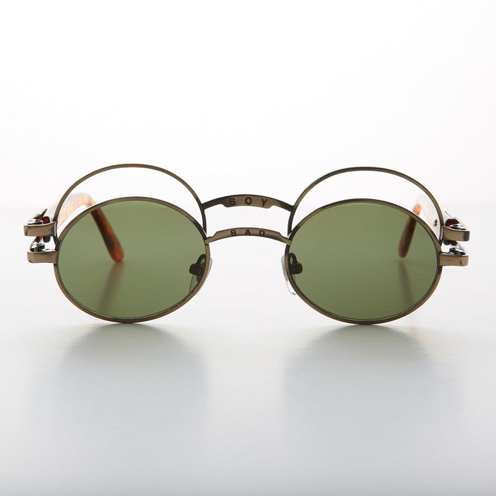 SUNGLASS MUSEUM Futuristic Oval Sunglass with Double Eyelid - Ace