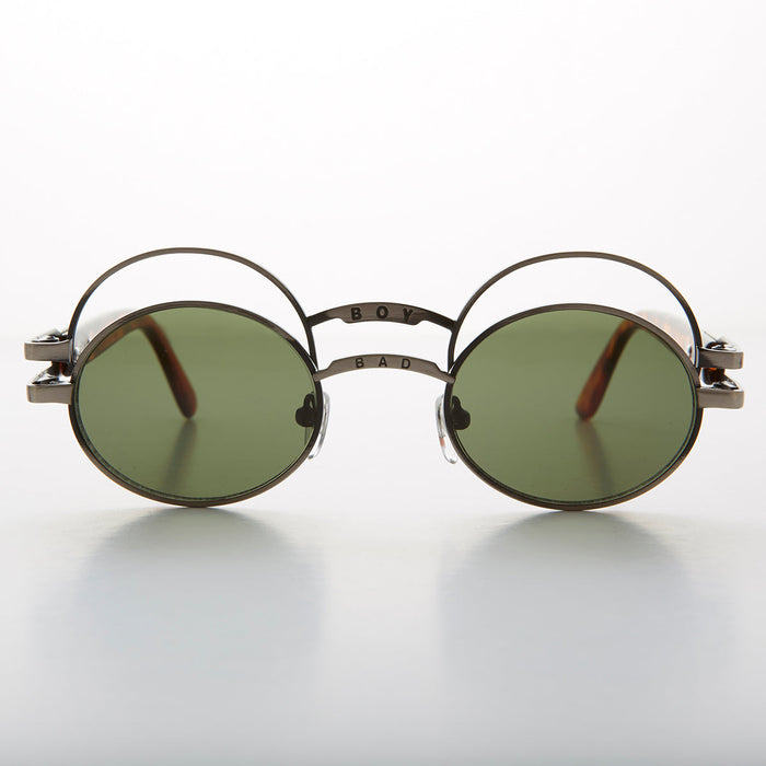 SUNGLASS MUSEUM Futuristic Oval Sunglass with Double Eyelid - Ace