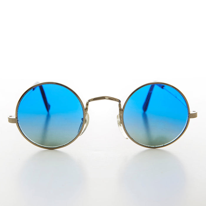 SUNGLASS MUSEUM Round Ocean Lens Hippy Vintage Sunglass - Agean - Product image