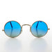 SUNGLASS MUSEUM Round Ocean Lens Hippy Vintage Sunglass - Agean - Product image