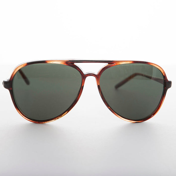 SUNGLASS MUSEUM Classic Vintage Aviator Sunglass with Glass Lens - Air Boss
