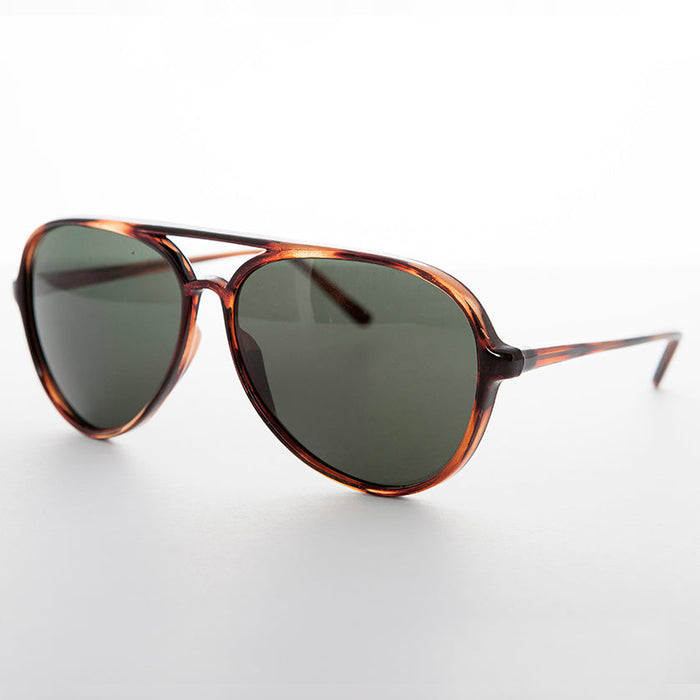 SUNGLASS MUSEUM Classic Vintage Aviator Sunglass with Glass Lens - Air Boss