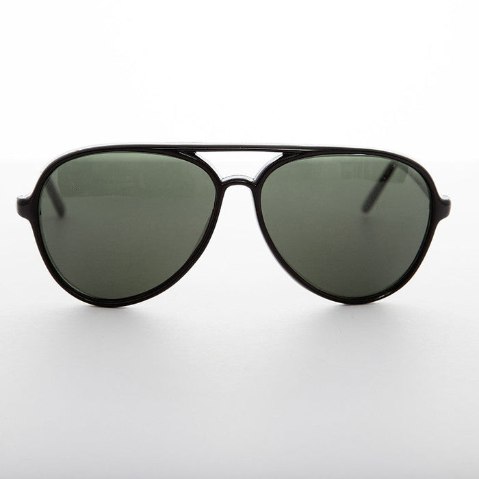 image of sunglasses model SUNGLASS MUSEUM SUNGLASS MUSEUM Classic Vintage Aviator Sunglass with Glass Lens - Air Boss