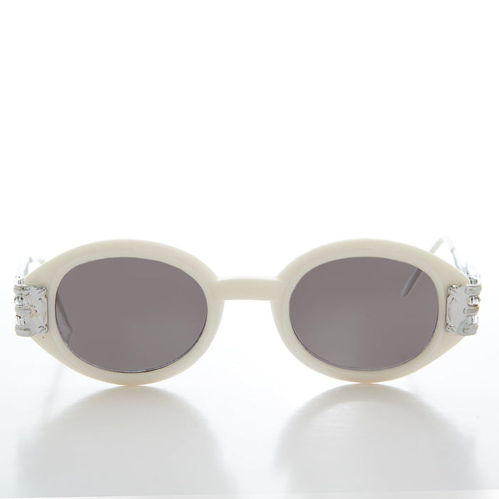 SUNGLASS MUSEUM Industrial Oval 90s Vintage Sunglasses - Alavian