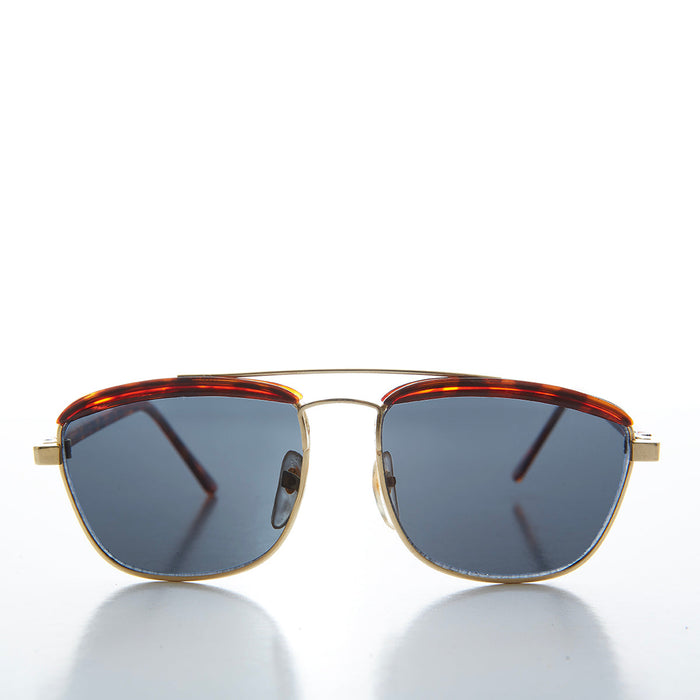 SUNGLASS MUSEUM Gold Brow Bar Vintage Sunglasses - Albie