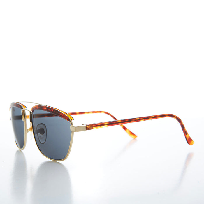 SUNGLASS MUSEUM Gold Brow Bar Vintage Sunglasses - Albie