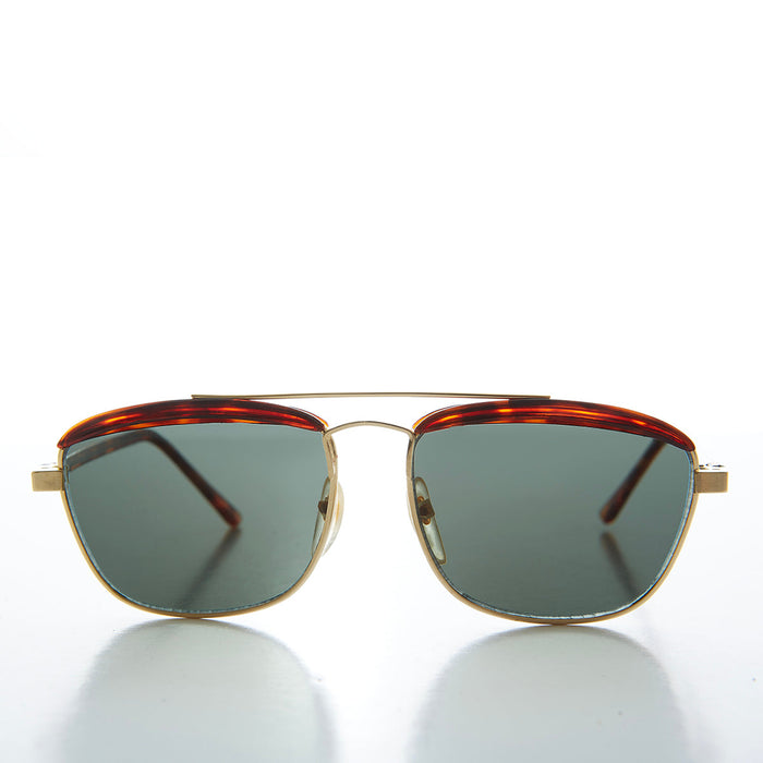 SUNGLASS MUSEUM Gold Brow Bar Vintage Sunglasses - Albie