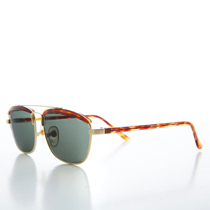 SUNGLASS MUSEUM Gold Brow Bar Vintage Sunglasses - Albie