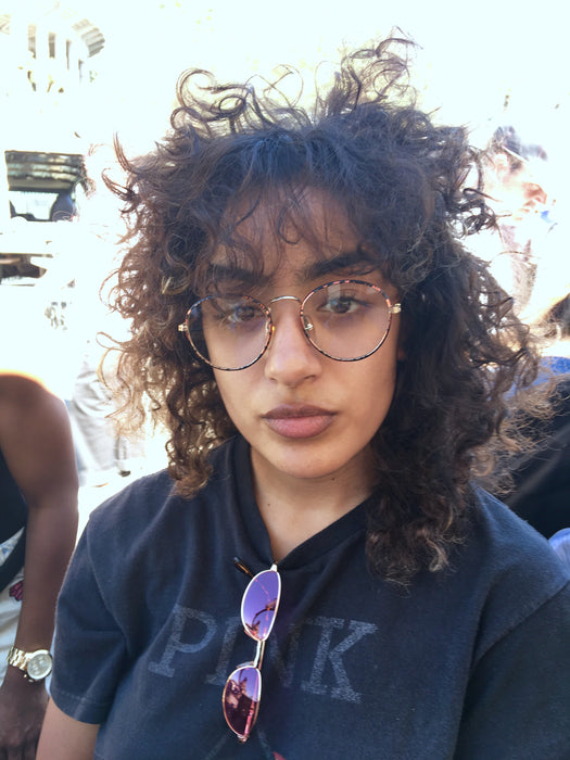 SUNGLASS MUSEUM Preppy Round Clear Glass Lens Vintage Glasses - Alex