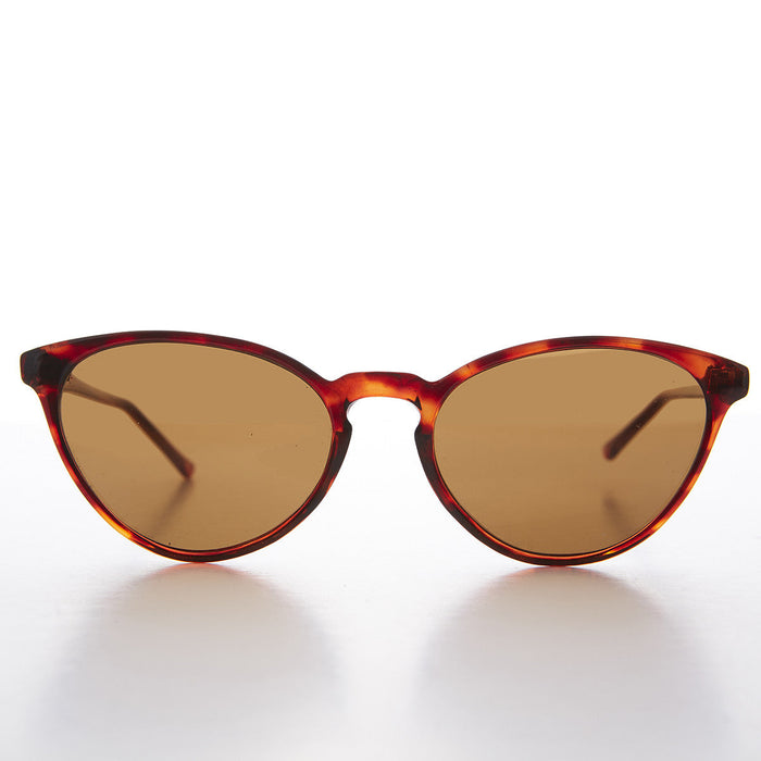 SUNGLASS MUSEUM Women's Round Cat Eye Sunglass with Keyhole Bridge - Allie