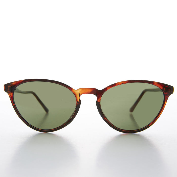 SUNGLASS MUSEUM Women's Round Cat Eye Sunglass with Keyhole Bridge - Allie