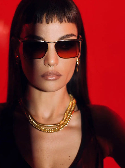 image of sunglasses model SAINT OWEN SAINT OWEN Sunglasses ANGELO Gold | Rouge