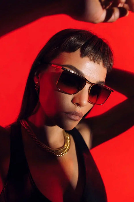 image of sunglasses model SAINT OWEN SAINT OWEN Sunglasses ANGELO Gold | Rouge