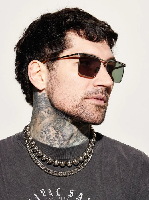 SAINT OWEN Sunglasses ANGELO Silver | Olive