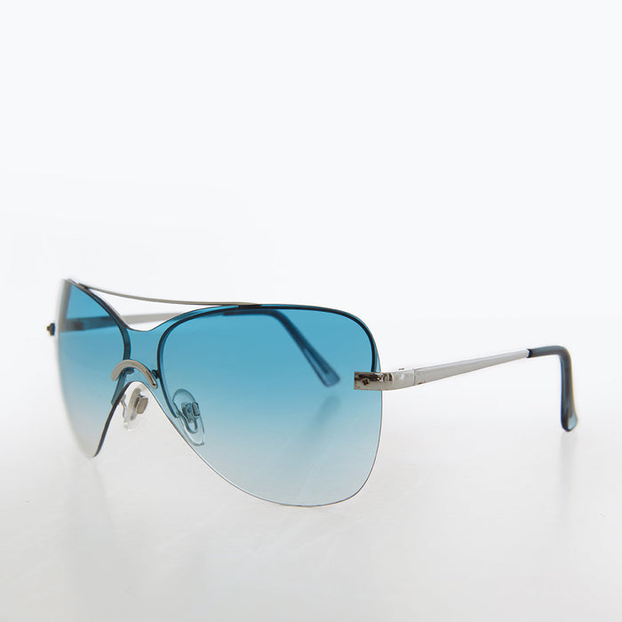 SUNGLASS MUSEUM Curved Mono Lens Vintage Sunglasses - Pilar