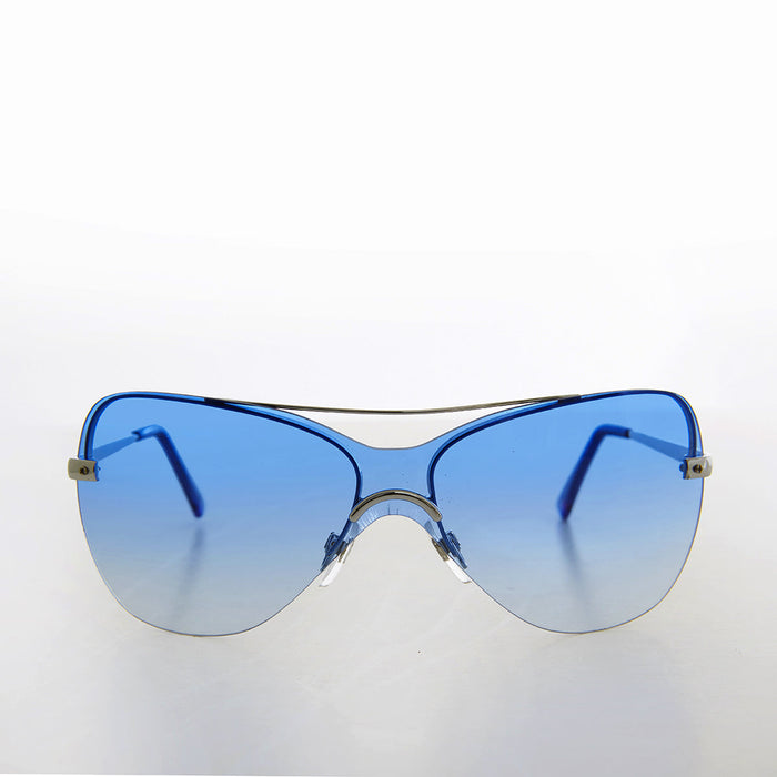 SUNGLASS MUSEUM Curved Mono Lens Vintage Sunglasses - Pilar
