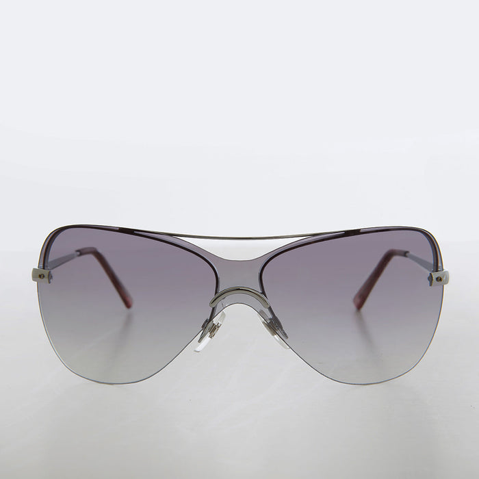SUNGLASS MUSEUM Curved Mono Lens Vintage Sunglasses - Pilar