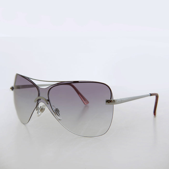 SUNGLASS MUSEUM Curved Mono Lens Vintage Sunglasses - Pilar