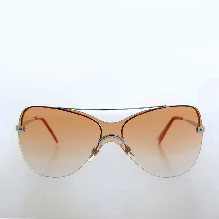 SUNGLASS MUSEUM Curved Mono Lens Vintage Sunglasses - Pilar