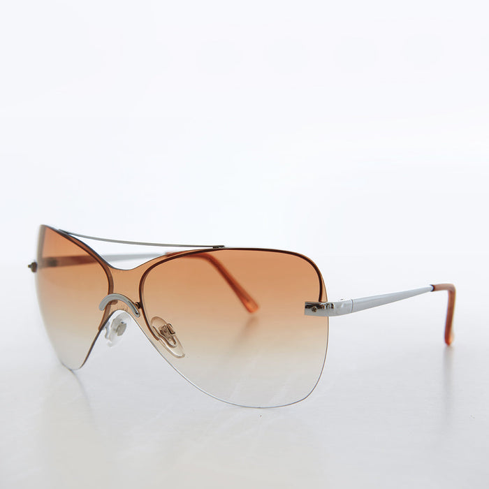 SUNGLASS MUSEUM Curved Mono Lens Vintage Sunglasses - Pilar