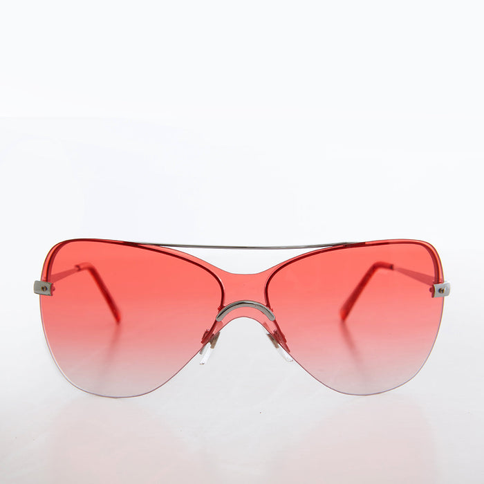SUNGLASS MUSEUM Curved Mono Lens Vintage Sunglasses - Pilar