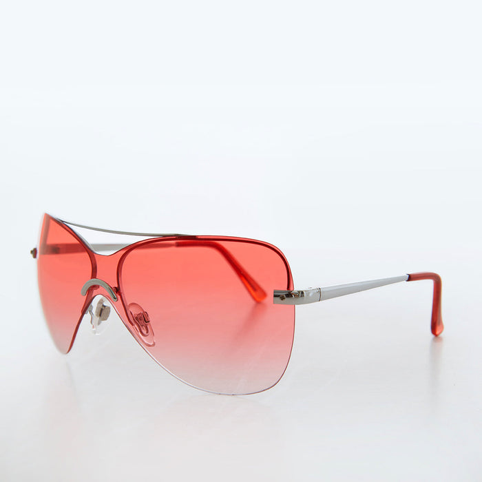 SUNGLASS MUSEUM Curved Mono Lens Vintage Sunglasses - Pilar