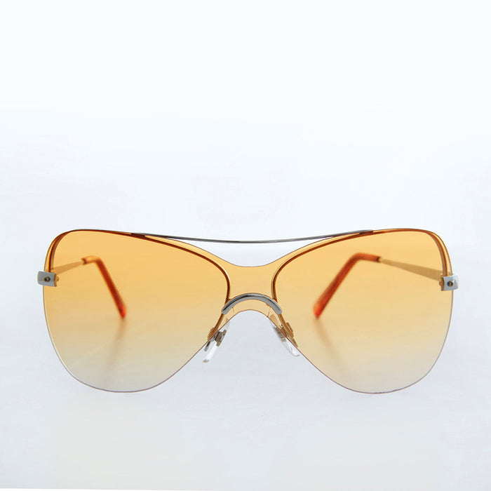 SUNGLASS MUSEUM Curved Mono Lens Vintage Sunglasses - Pilar