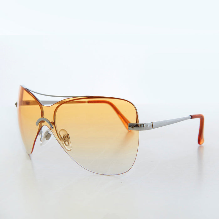 SUNGLASS MUSEUM Curved Mono Lens Vintage Sunglasses - Pilar