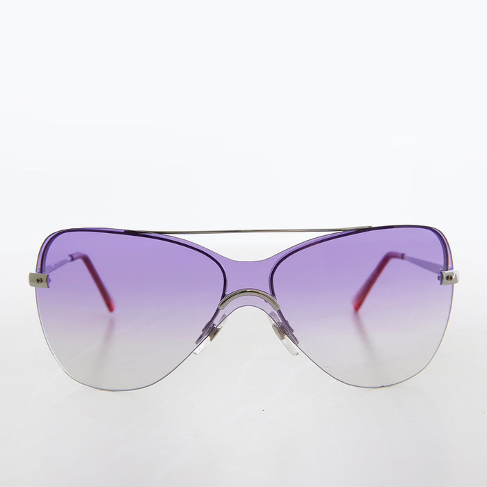 SUNGLASS MUSEUM Curved Mono Lens Vintage Sunglasses - Pilar