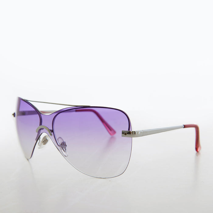 SUNGLASS MUSEUM Curved Mono Lens Vintage Sunglasses - Pilar