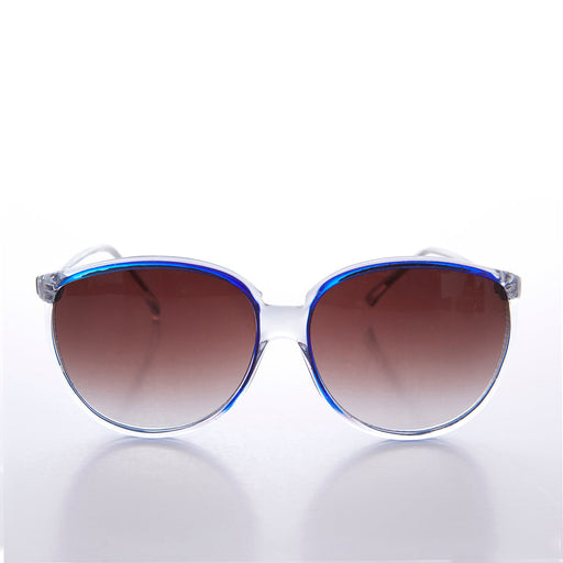 SUNGLASS MUSEUM Round Large Women's Clear Frame 80s Vintage Sunglass - April - Product image