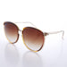 image of sunglasses model SUNGLASS MUSEUM Round Large Women's Clear Frame 80s Vintage Sunglass - April
