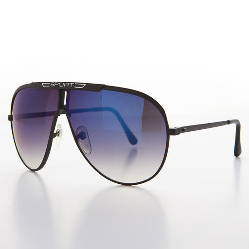 SUNGLASS MUSEUM Classic Sport Decal Pilot Vintage Sunglasses - Aspen - Product image