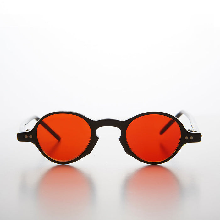 SUNGLASS MUSEUM Small Spectacle Sunglass with Color Tinted Lens - Augie