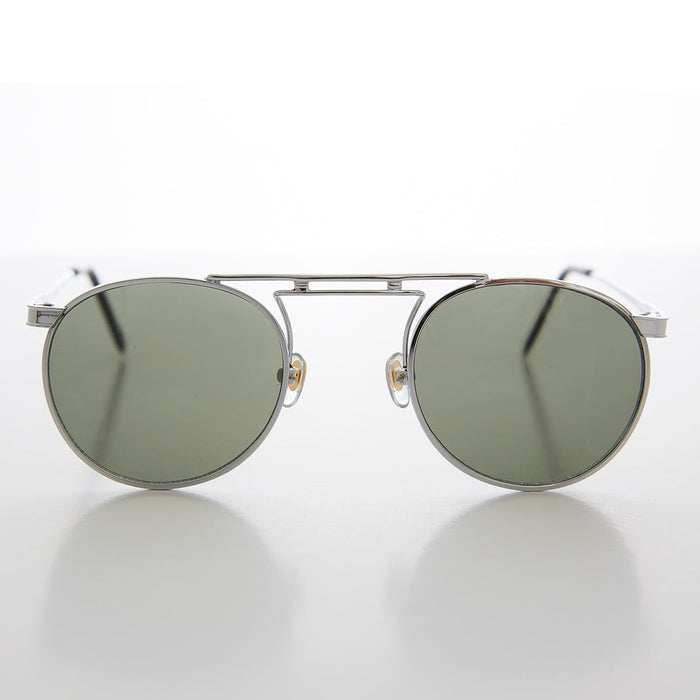 image of sunglasses model SUNGLASS MUSEUM Round Art Deco Vintage Sunglasses - Aztec