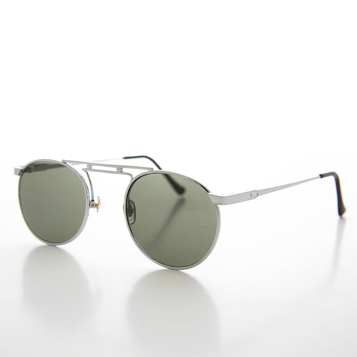 image of sunglasses model SUNGLASS MUSEUM Round Art Deco Vintage Sunglasses - Aztec