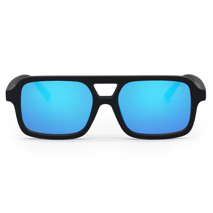 TOPFOXX Atlas - Mirrored Blue Squared Sunglasses - Product image