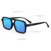 TOPFOXX Atlas - Mirrored Blue Squared Sunglasses - Product image