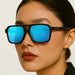 TOPFOXX Atlas - Mirrored Blue Squared Sunglasses - Product image