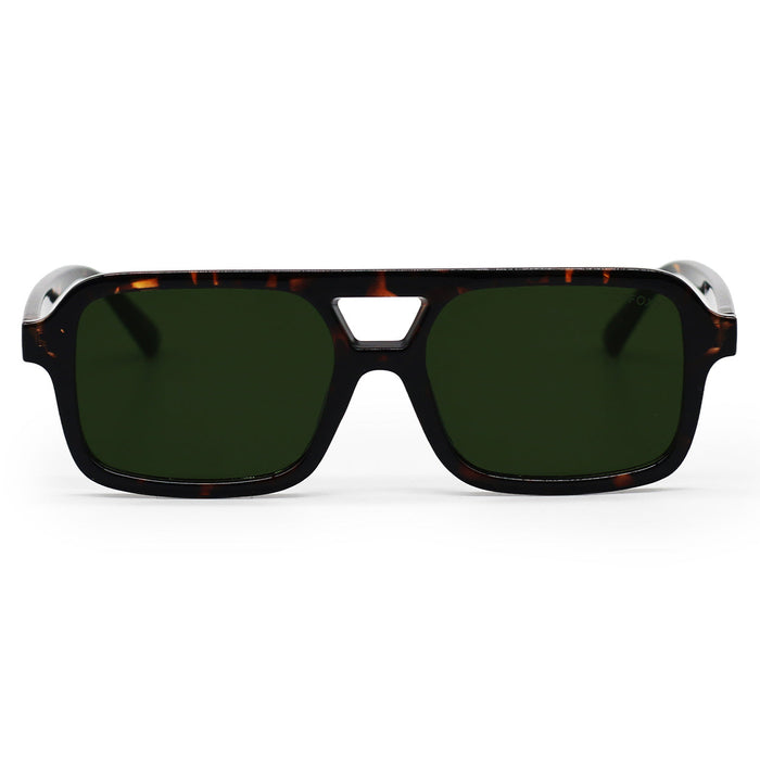 TOPFOXX Atlas - Green Tortoise Squared Sunglasses - Product image