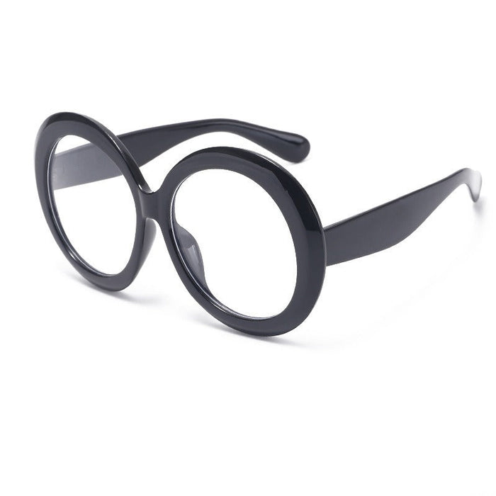 Personalized dual color sunglasses, fashionable circular large frame sunglasses for women