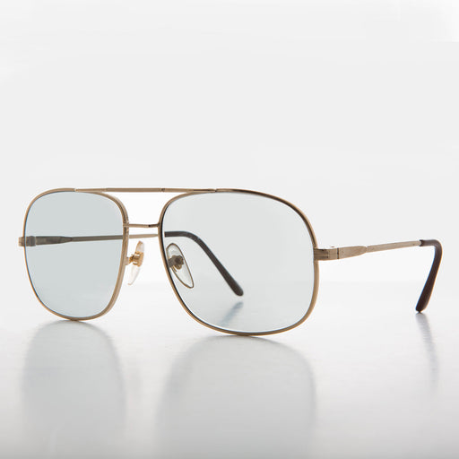 image of sunglasses model SUNGLASS MUSEUM SUNGLASS MUSEUM Square Metal Vintage Aviator Sunglass with Glass Transition Lenses - Bandit