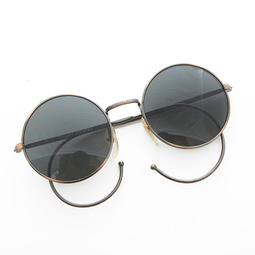 image of sunglasses model SUNGLASS MUSEUM Round Vintage Sunglass with Cable Temples - Barton