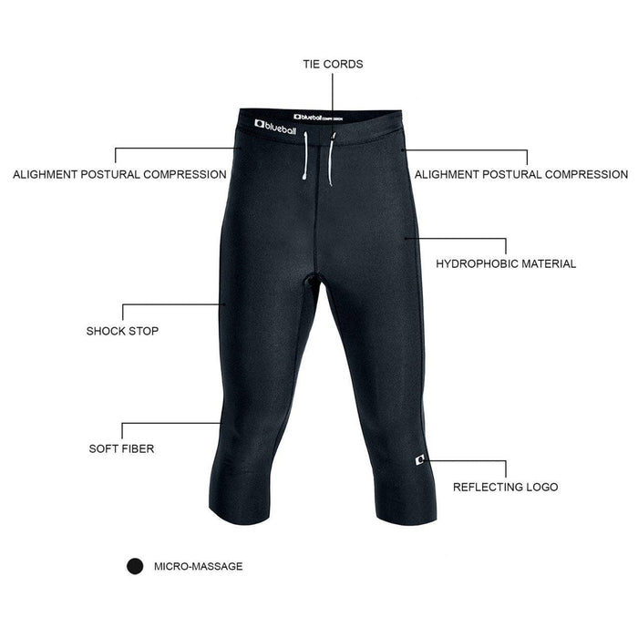 blueball apparel compression pants running capri men compression clothing performance premium black bb100004 KRN glasses BB100004TXL XL