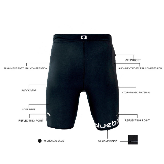 blueball apparel compression pants running men compression clothing performance premium black bb100008 KRN glasses BB100008TL L