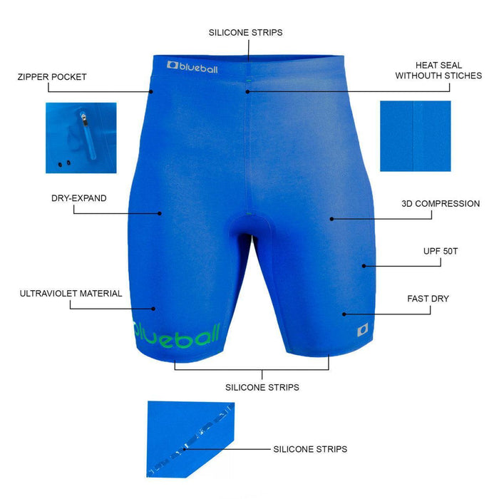 blueball apparel compression pants men compression clothing performance premium blue bb100016 KRN glasses BB100016TL L
