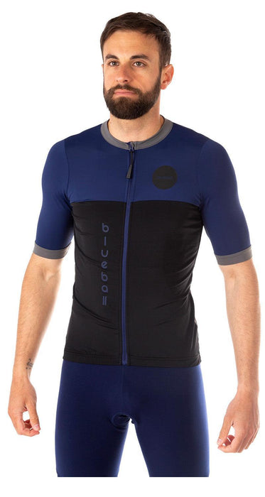 blueball apparel cycling jersey men compression clothing performance premium black blue bb110501 KRN glasses BB110501TS S